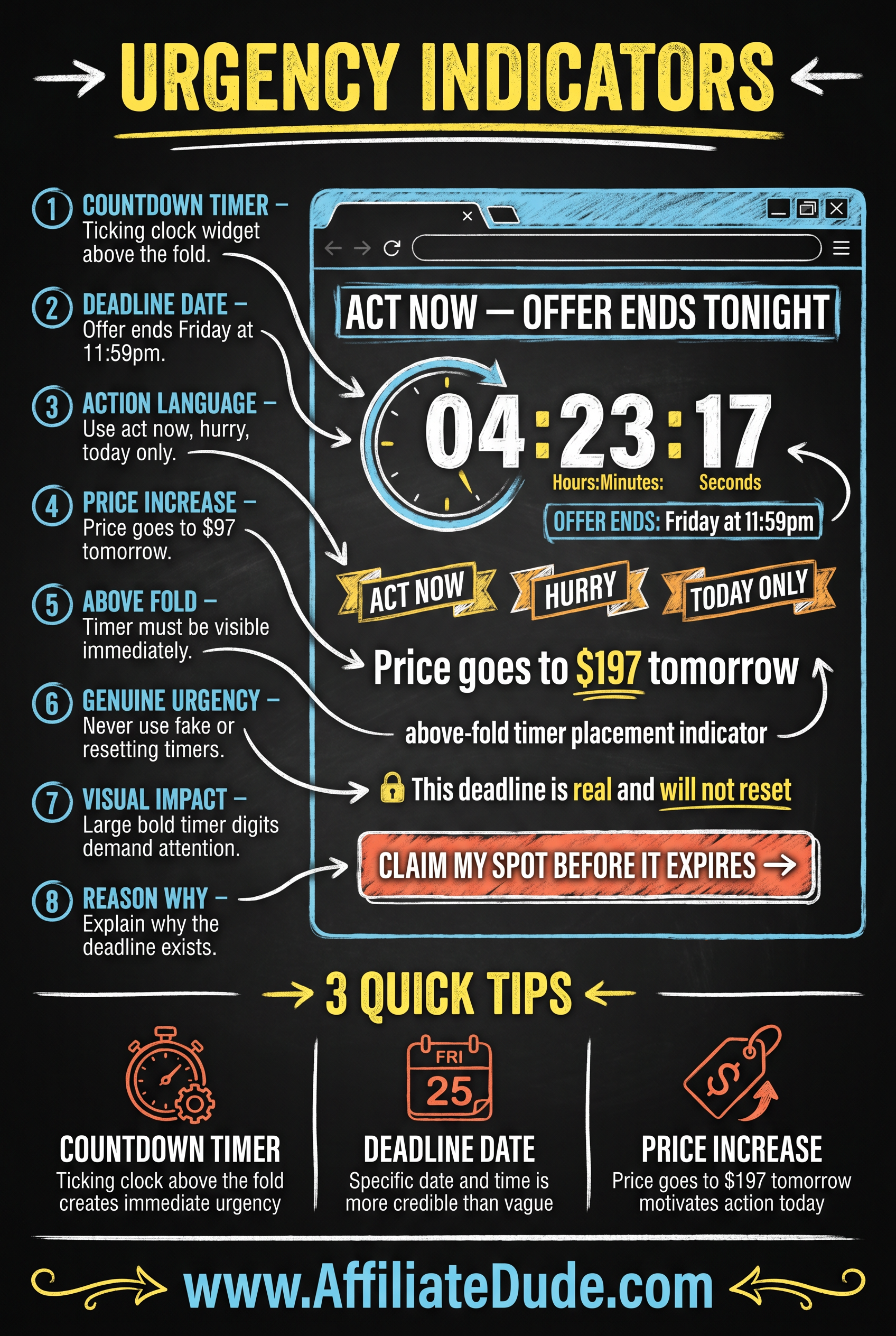 Urgency Indicators infographic